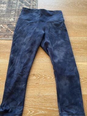 lululemon athletica Navy Tie-Dye High-Rise Leggings